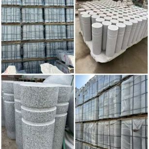 肇庆 芝麻白花岗岩挡车柱、隔离柱多少钱