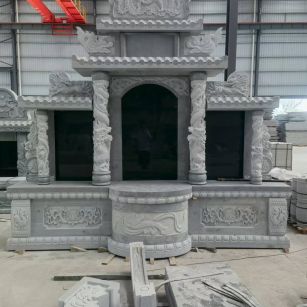 肇庆 芝麻灰高档墓碑，土墓，可定制