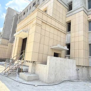肇庆 黄金麻干挂，工地实拍