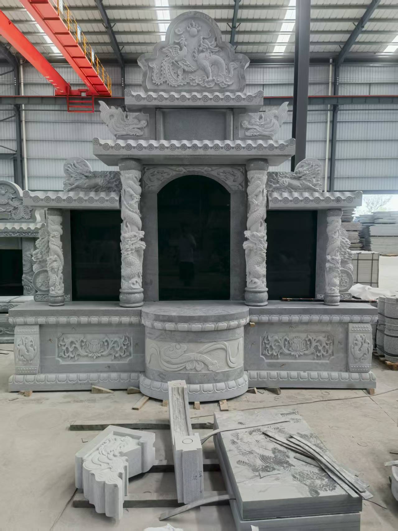 肇庆 芝麻灰高档墓碑，土墓，可定制